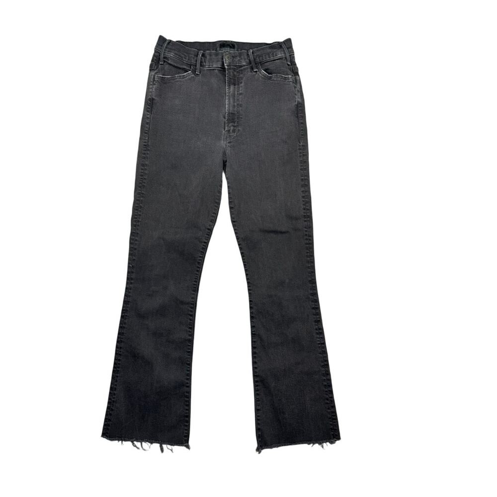 MOTHER Jeans Hustler Ankle Fray Black Not Guilty size 28
